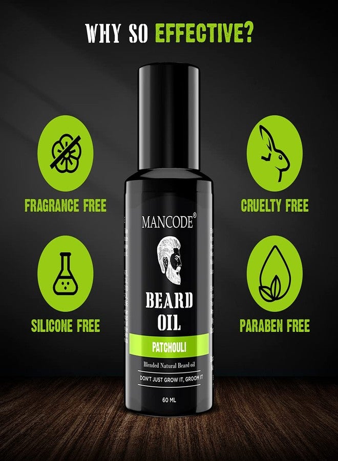 MAN CODE Mancode Beard & Hair Growth Oil, 60ml |With Patchouli Natural Oils including Vitamin E Hair Oil for Thicker & Longer Beard | Beard Oil for Uneven, Patchy & Fast Beard Growth | Growth Oil for Stronger & Fuller Beard Hair - Image 2